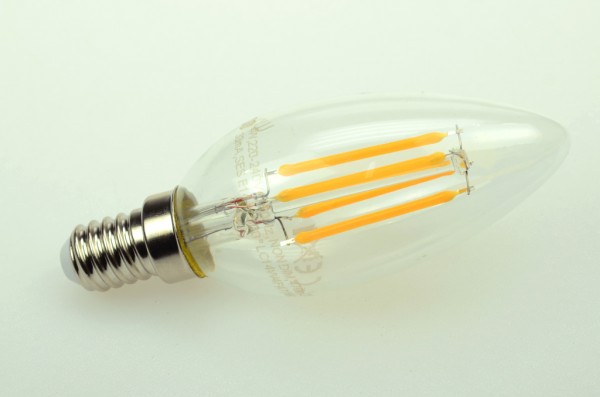 Green Power LED Kerze, 4x Filament warmweiss E14 470 Lumen 4 Watt 230V