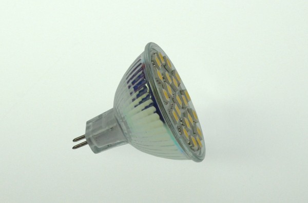 Green Power LED Spot MR16, 21xSMD 5050 warmweiss GU5.3 310 Lumen 2,8 Watt 12V DC-kompatibel