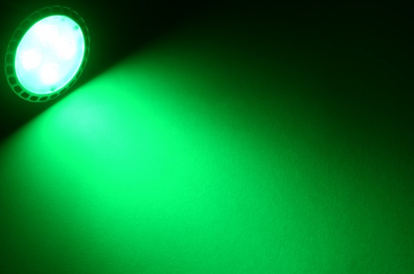 Green Power LED Spot PAR16, 6xSMD LED, grün 525nm GU10 5,5 Watt 230V