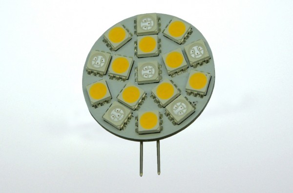 Green Power LED Modul, 16xSMD 5050 3000K/ 625nm G4 180 Lumen 1,8 Watt 12V DC-kompatibel