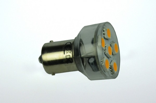 Green Power LED Spot, 6xSMD 5050 3000K BA15s 100 Lumen 1 Watt 12V DC-kompatibel