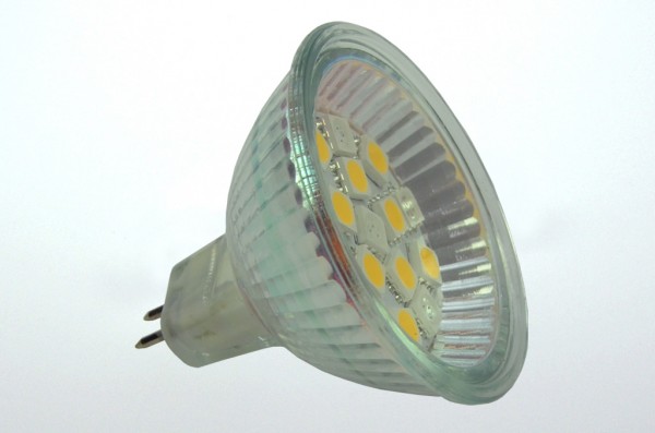 Green Power LED Spot MR16, 16xSMD 5050 rot/warmweiß schaltbar 3000K/ 625nm GU5.3 150 Lumen 1,8 Watt