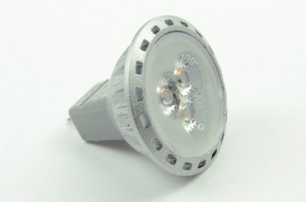 Green Power LED Spot MR11, 3xSMD 2835 2700K GU4 200 Lumen 2,5 Watt 12V DC-kompatibel