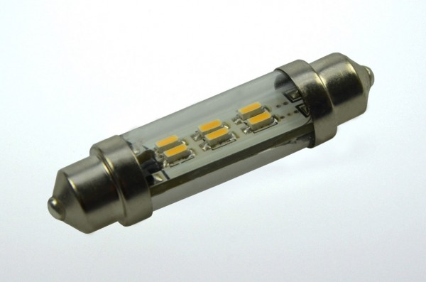 Green Power LED Soffittenlampe, 6xSMD 3014 warmweiss Soffitte 42mm 50 Lumen 0,5 Watt 12V DC-kompatib