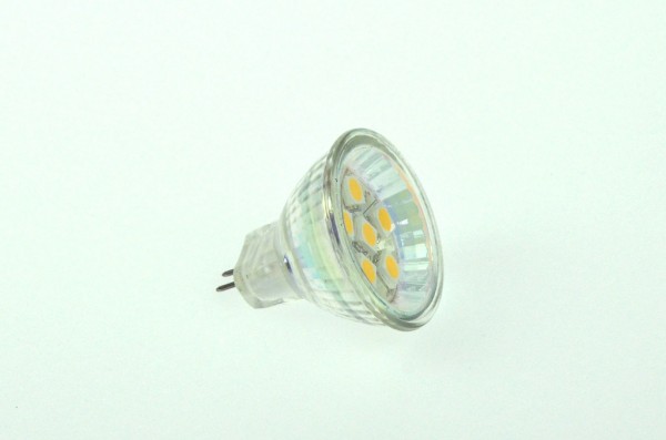 Green Power LED Spot MR11, 6xSMD 5050 3000K GU4 100 Lumen 1 Watt 12V DC-kompatibel