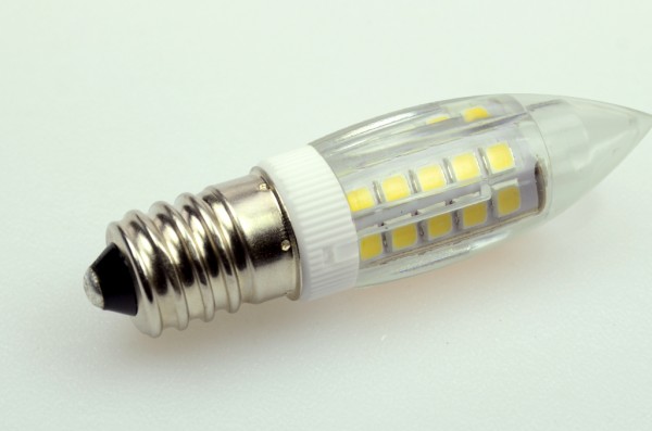 Green Power LED Kerze, 51x SMD warmweiss E14 300 Lumen 3 Watt 230V DC-kompatibel