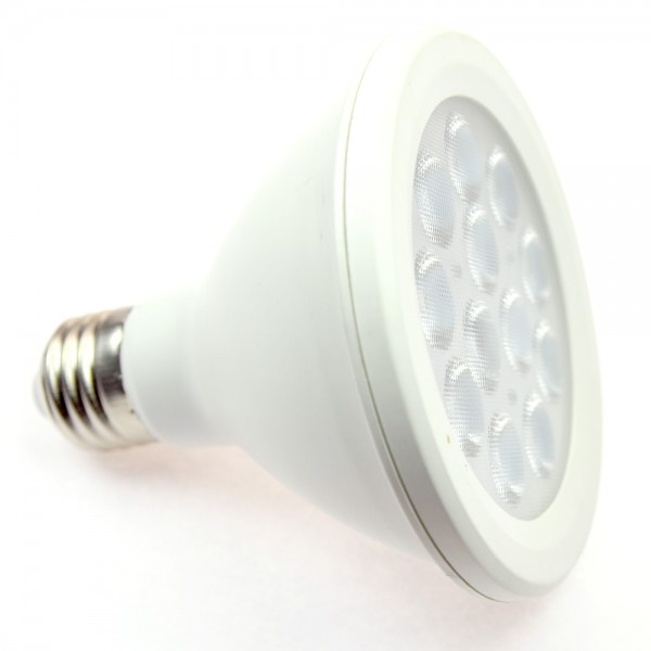 Green Power LED Spot PAR30, 12xSMD warmweiss E27 800 Lumen 11 Watt 230V DC-kompatibel